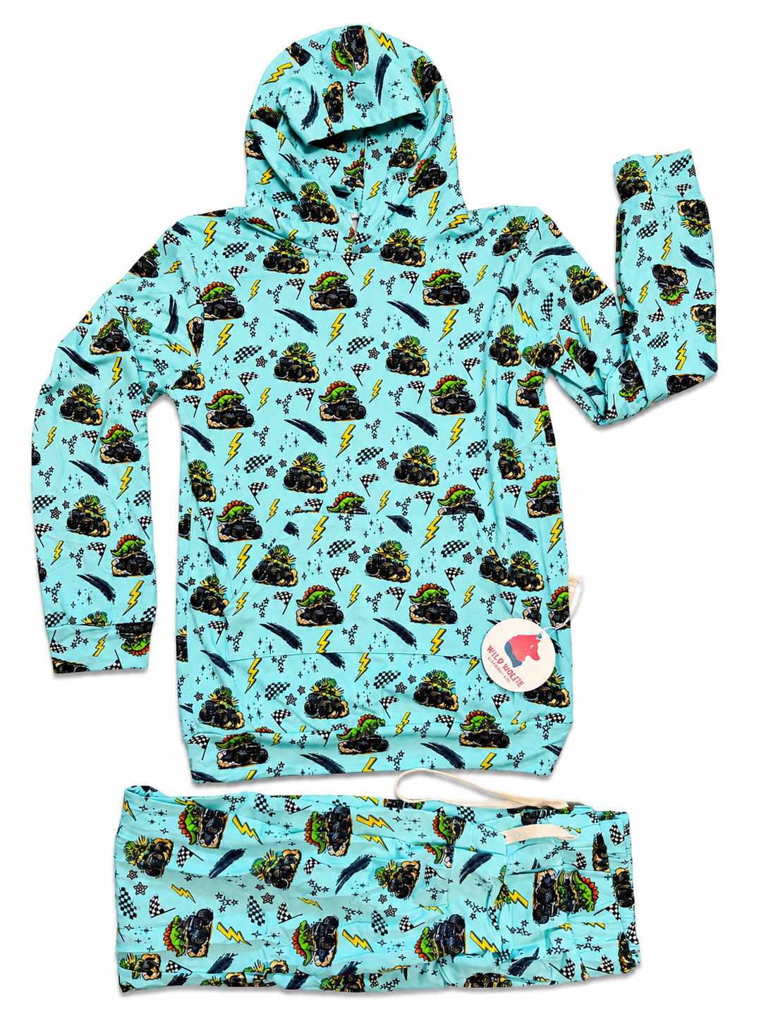 Dino Monster Trucks Hooded Daywear jogger set