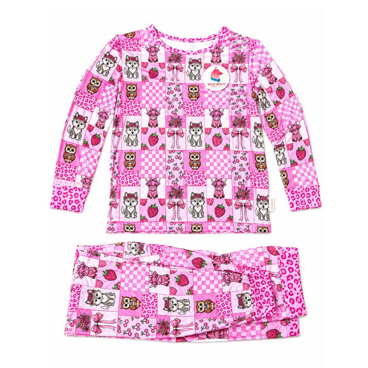 Berry Belle Patchwork Long Sleeve & Pants