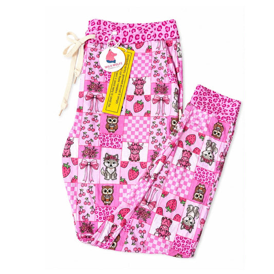 Berry Belle Patchwork Adult Joggers
